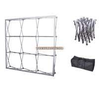 3x3 Floor Standing Aluminum Frame Tension Fabric Banner Backdrop Wall Pop up Display